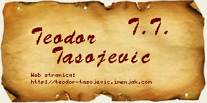 Teodor Tasojević vizit kartica